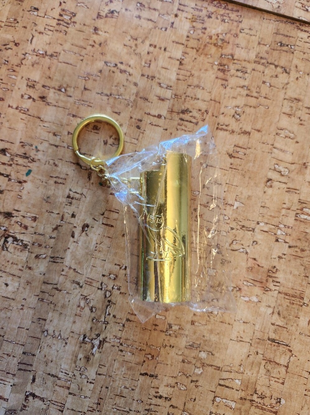 OVO Gold Lipstick Case Keychain